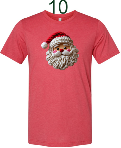 Christmas Tshirt with Faux Yarn Designs