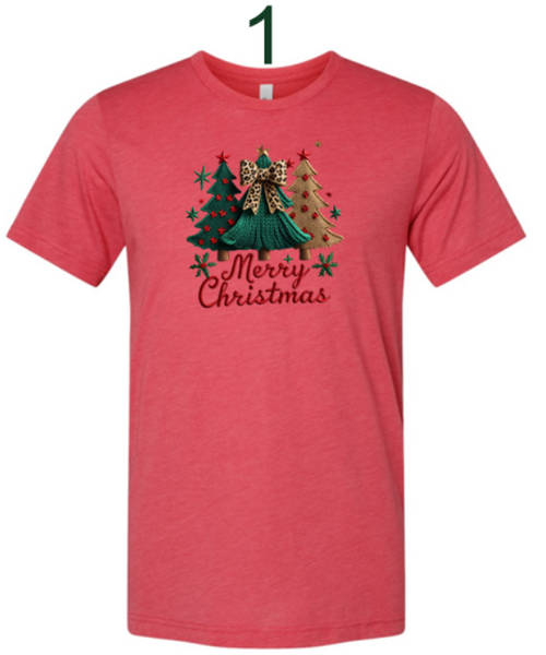 Christmas Tshirt with Faux Yarn Designs