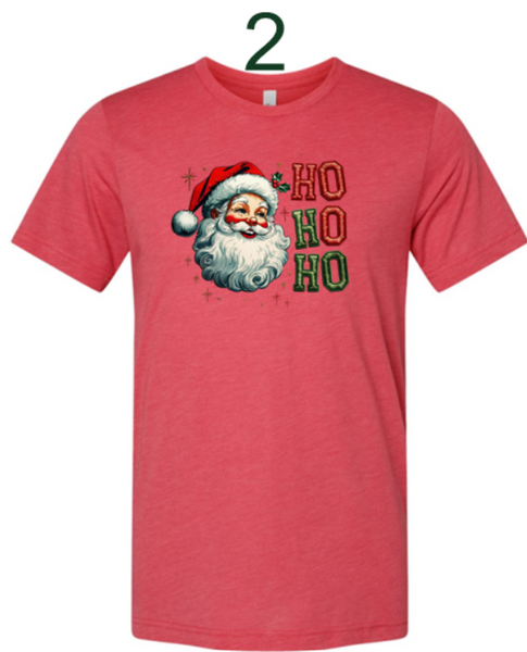 Christmas Tshirt with Faux Yarn Designs