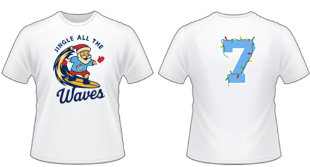 Waves Christmas Tshirt