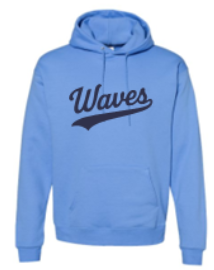 WAVES COLUMBIA BLUE HOODIE