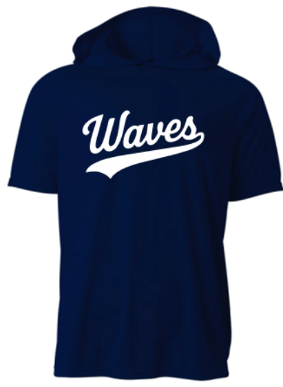 WAVES SHORT SLEEVE PERFORMANCE HOODIE TEE