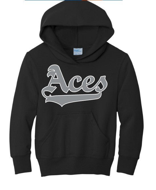 Aces Cotton Hoodies (Gray print)