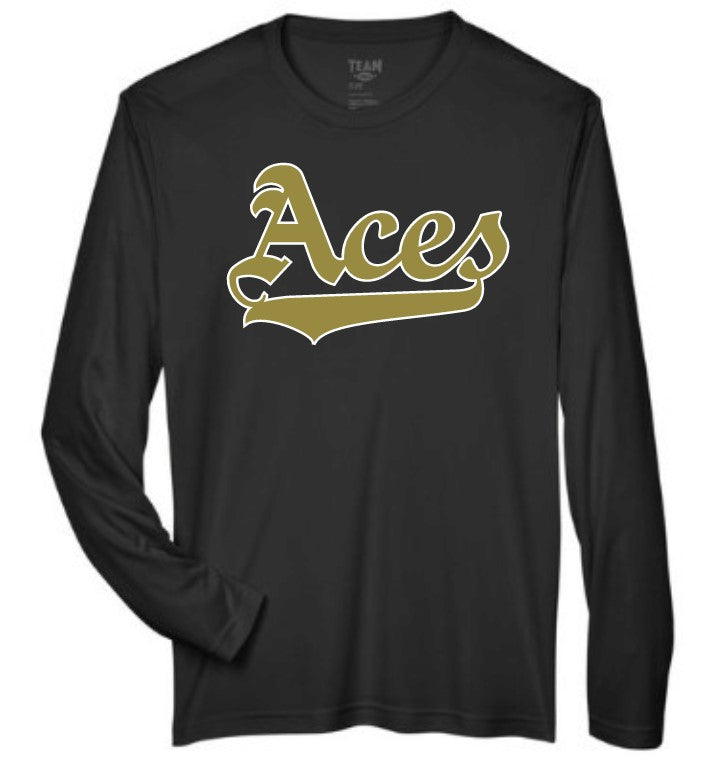 Long Sleeve Aces Shirts (Gold Print)